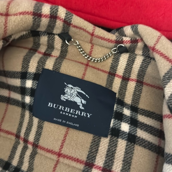 Burberry Wool Duffle Coat with Hood & Check Lining - Picture 6 of 16